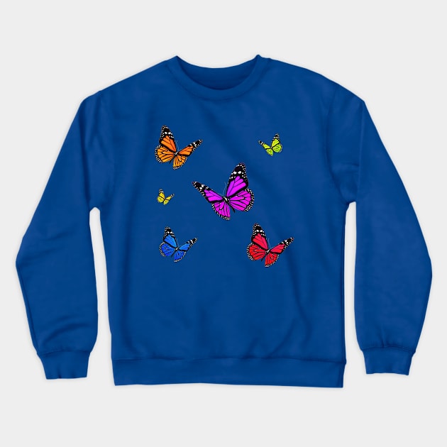 Multicoloured Monarch Butterfly Set Crewneck Sweatshirt by ElevenGraphics